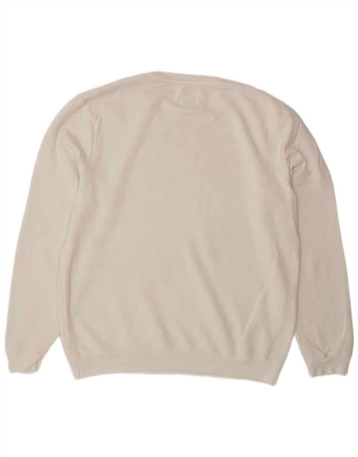 Jack Wills Sweat-shirt pour homme en coton blanc Taille L