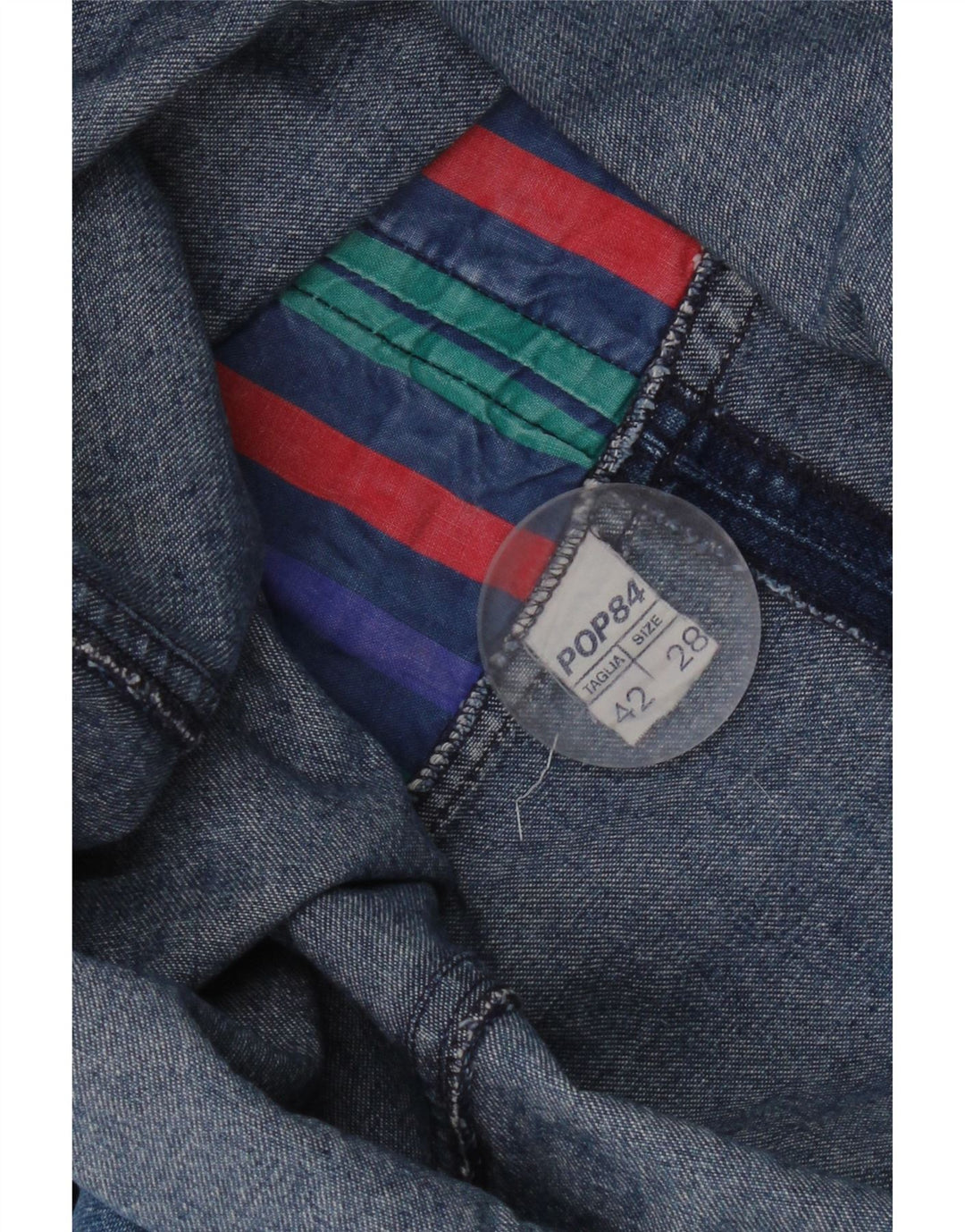 POP 84 Jupe en Jean Femme IT 42 Moyen W28 Bleu Coton