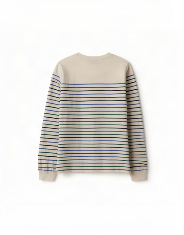 Marks & Spencer Haut à manches longues pour femme UK 18 XL Coton rayé blanc