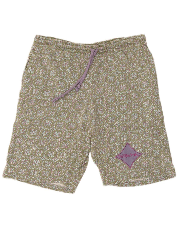 vintage Mens Sport Shorts Grand Coton Floral Vert