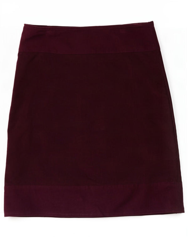 Weird Fish Jupe en velours côtelé pour femme UK 12 Medium W34 Coton bordeaux