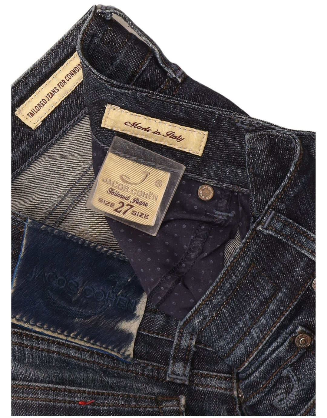 Jacob Cohen Jean Slim Femme W27 L28 Bleu Coton