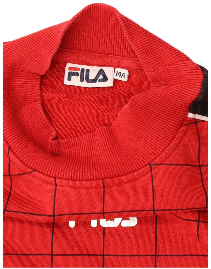 FILA Sweat-shirt graphique garçon 13-14 ans Rouge Colourblock