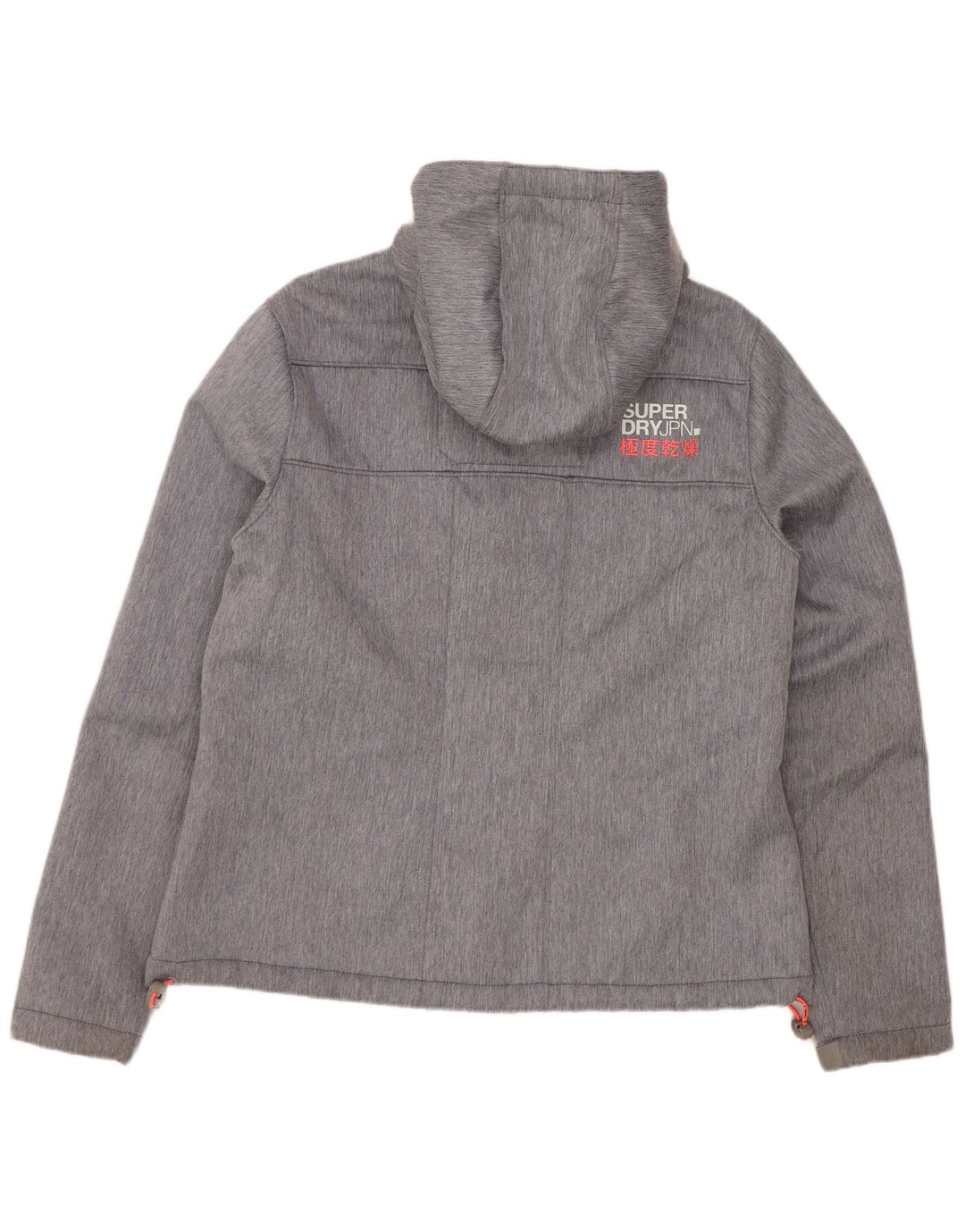 Superdry Veste coupe-vent à capuche pour femme UK 16 Large Gris Polyester