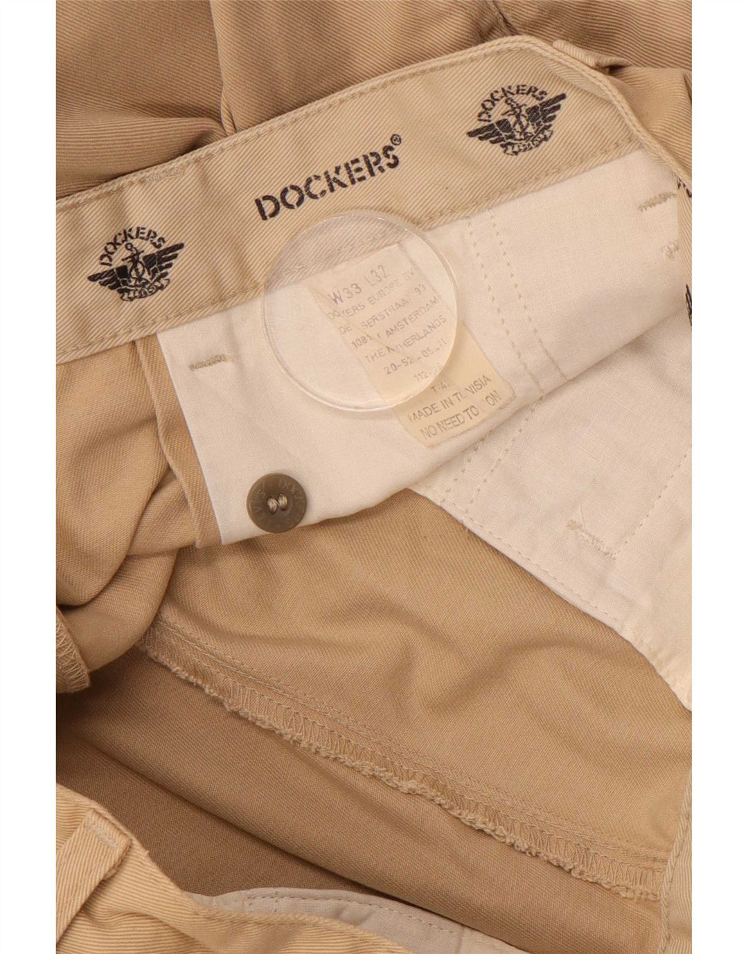 Dockers Pantalon Chino Pegged Homme W33 L29 Beige