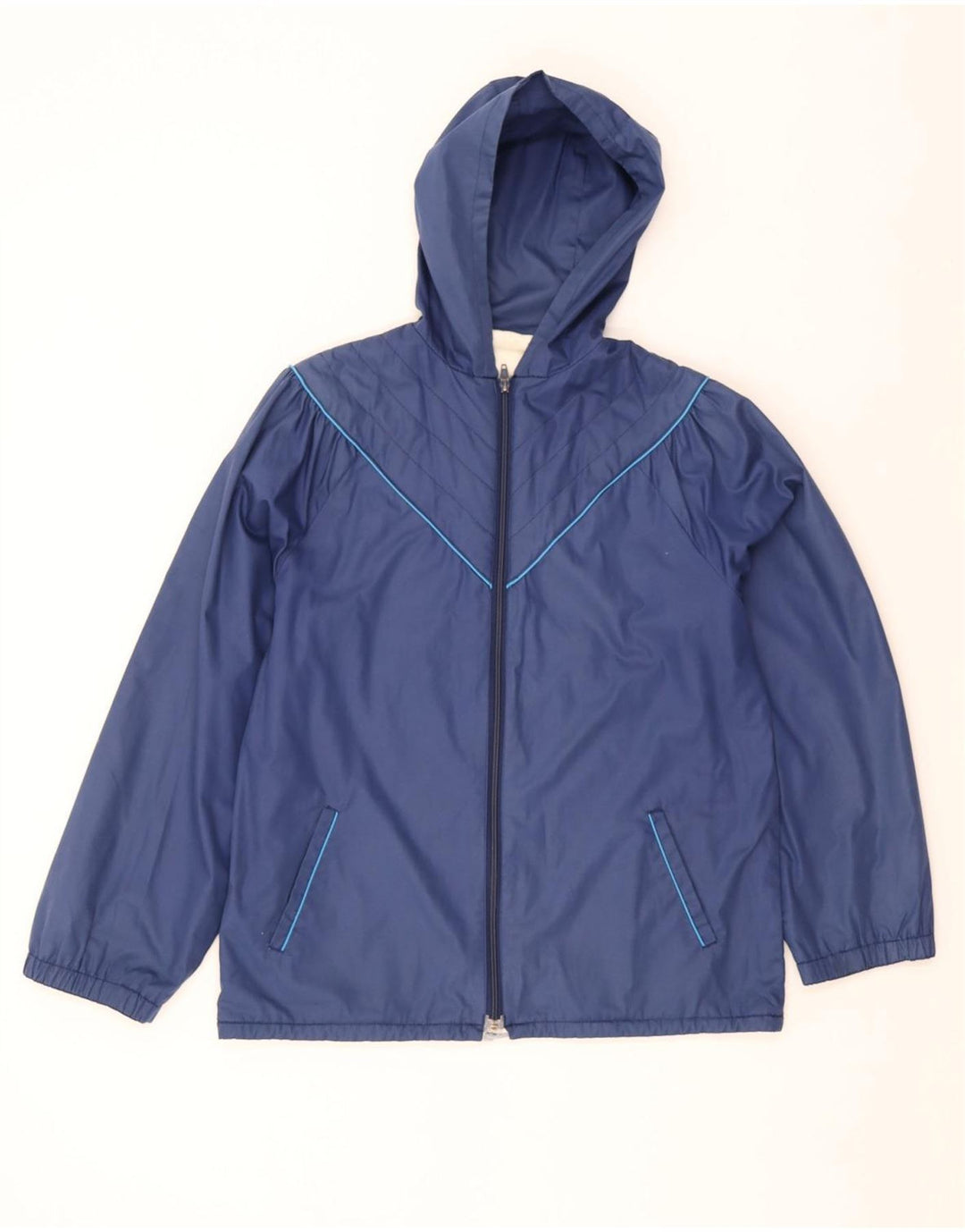 C & A Veste coupe-vent à capuche pour homme UK 36 Small Bleu marine Coton