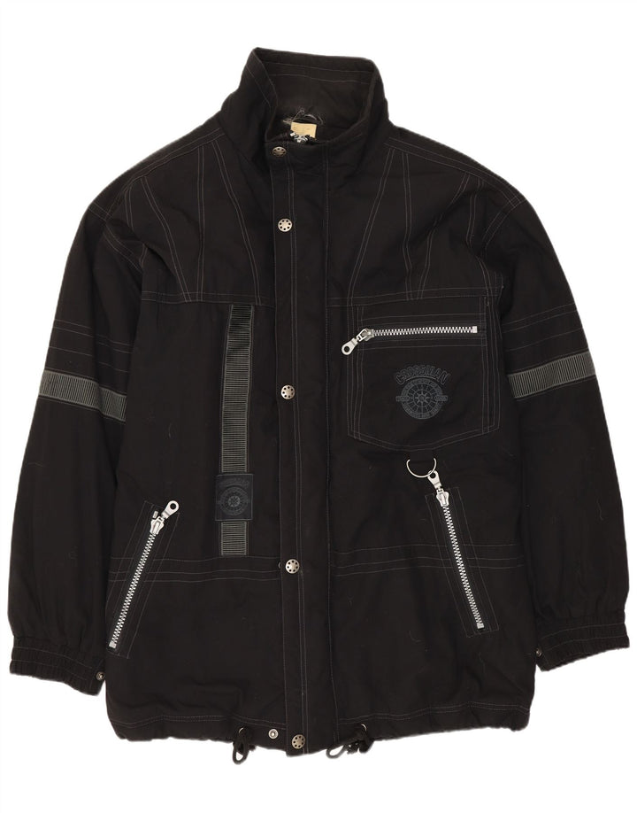 VINTAGE Veste coupe-vent homme UK 42 XL Noir Polyester