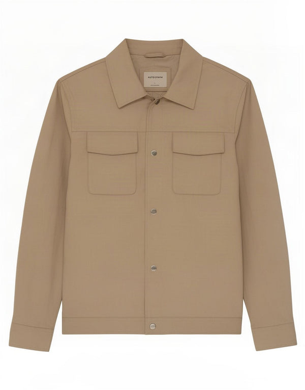 Marks & Spencer Mens Bomber Jacket UK 40 Large Beige