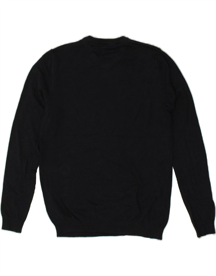 JACK & JONES Mens V-Neck Jumper Sweater Small Navy Blue Cotton | Vintage Jack & Jones | Thrift | Second-Hand Jack & Jones | Used Clothing | Messina Hembry 
