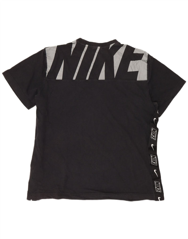 Nike T-shirt graphique pour homme en coton noir Taille L