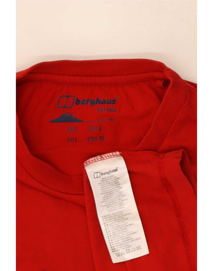 Berghaus T-Shirt Graphique Homme Grand Rouge Coton