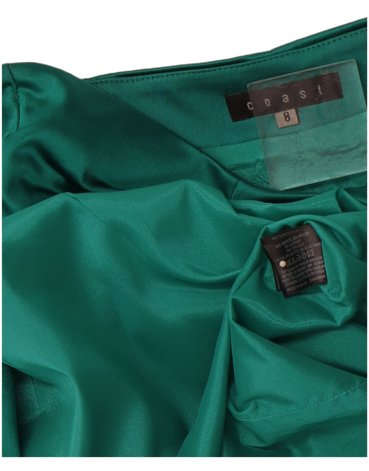 COAST Robe Bustier Femme UK 8 Petit Acétate Vert