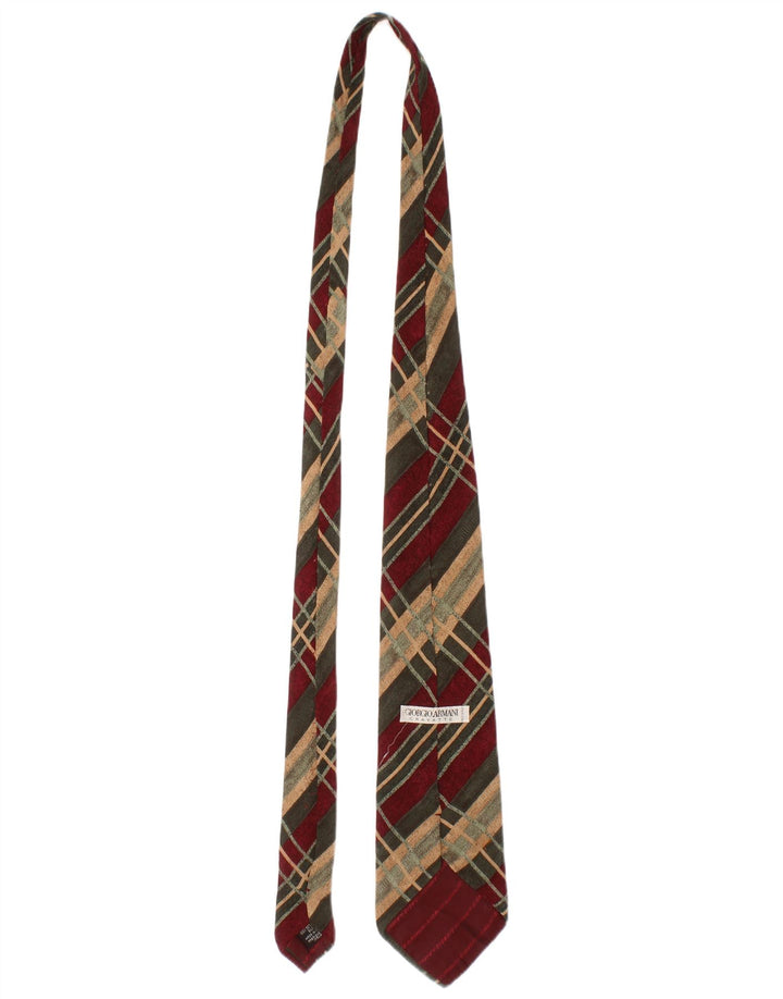 Giorgio Armani Cravate Homme Taille Unique Multicolore Plaid Soie Classique