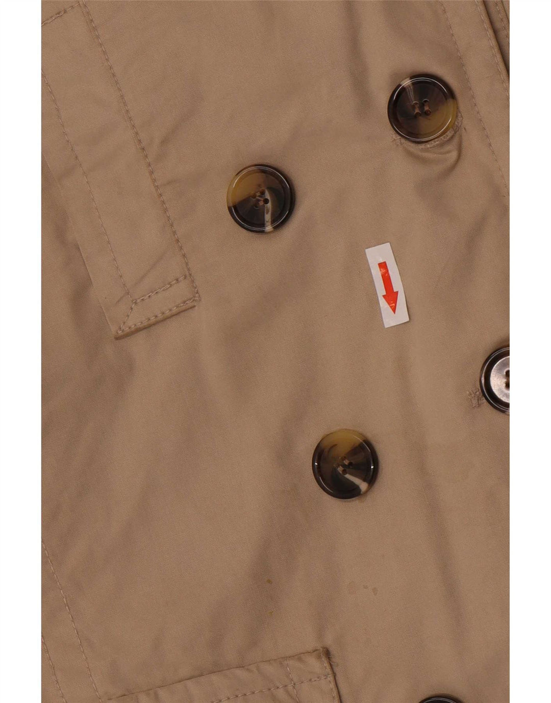 Massimo Dutti Trench-coat court à double boutonnage pour femme UK 14 Beige moyen