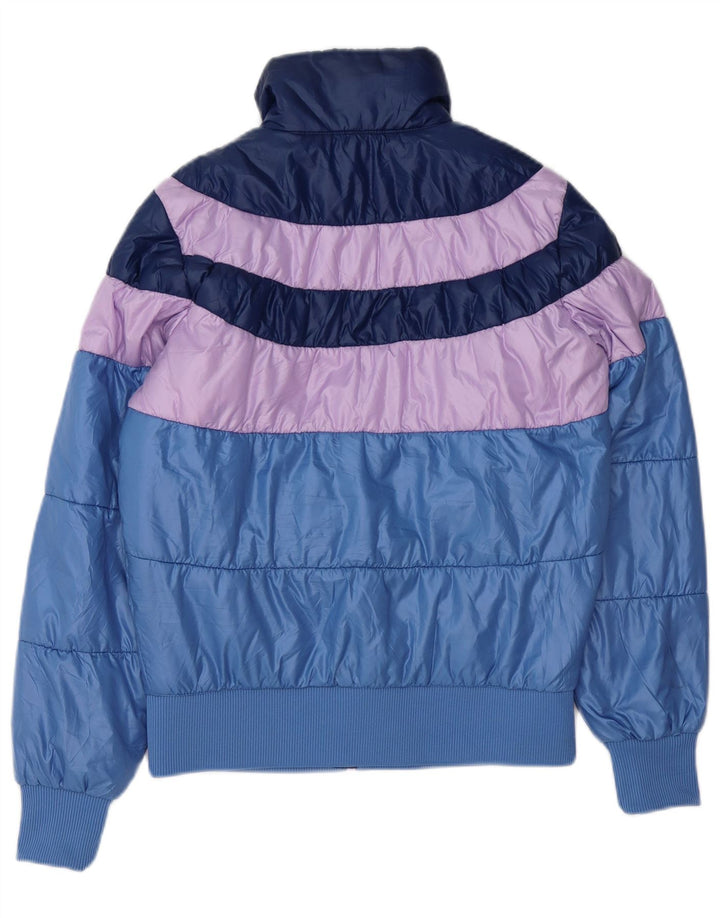 PUMA Veste matelassée pour femme UK 10 Small Bleu Colorblock Polyester