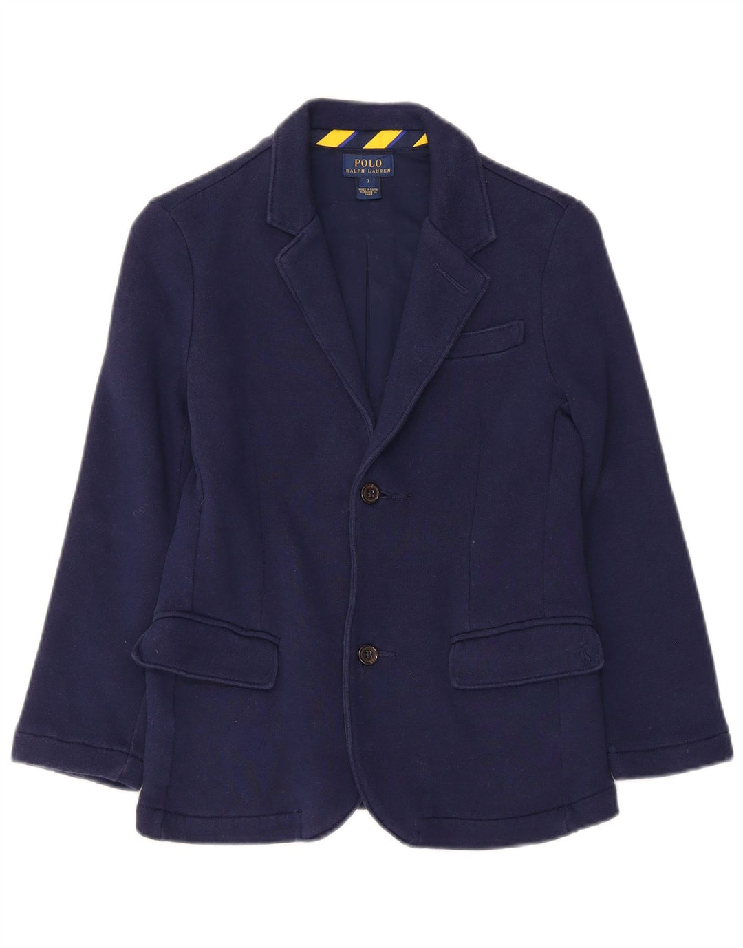 Polo Ralph Lauren Veste blazer à 2 boutons pour garçon 6-7 ans en coton bleu marine