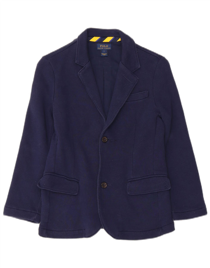 Polo Ralph Lauren Veste blazer à 2 boutons pour garçon 6-7 ans en coton bleu marine