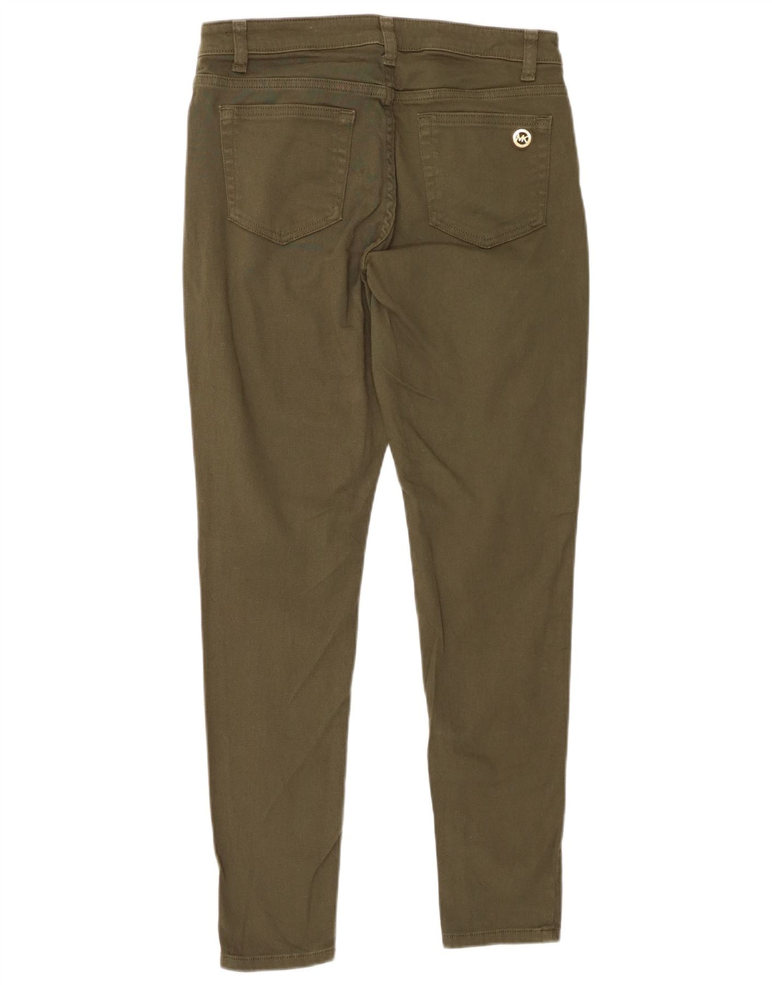 MICHAEL KORS Pantalon décontracté skinny pour femme US 8 Medium W28 L29 Kaki