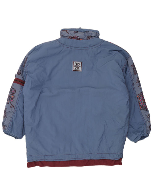 Canyon Veste de ski anorak surdimensionnée pour hommes UK 40 Large Blue Floral Polyamide