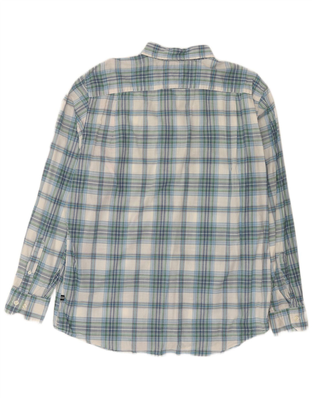 Nautica Chemise Homme Grand Carreau Bleu Coton