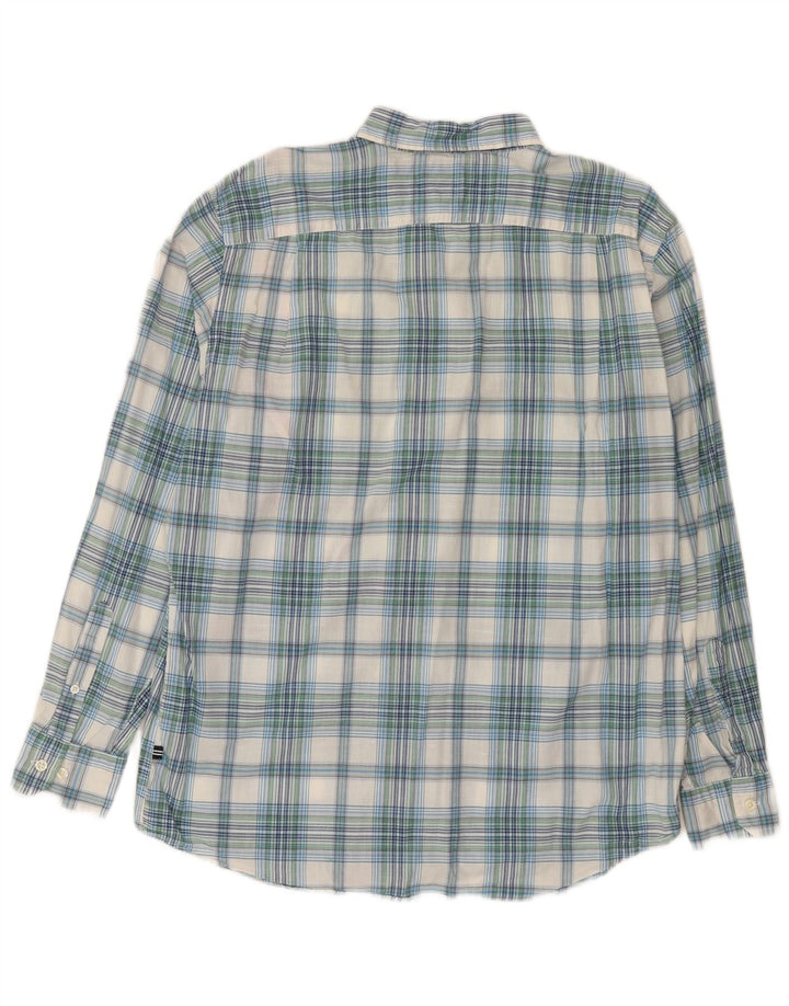 Nautica Chemise Homme Grand Carreau Bleu Coton