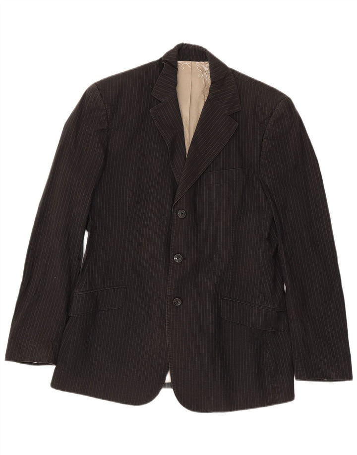 Just Cavalli Veste Blazer 3 Boutons Homme IT 48 Coton Rayé Noir Moyen