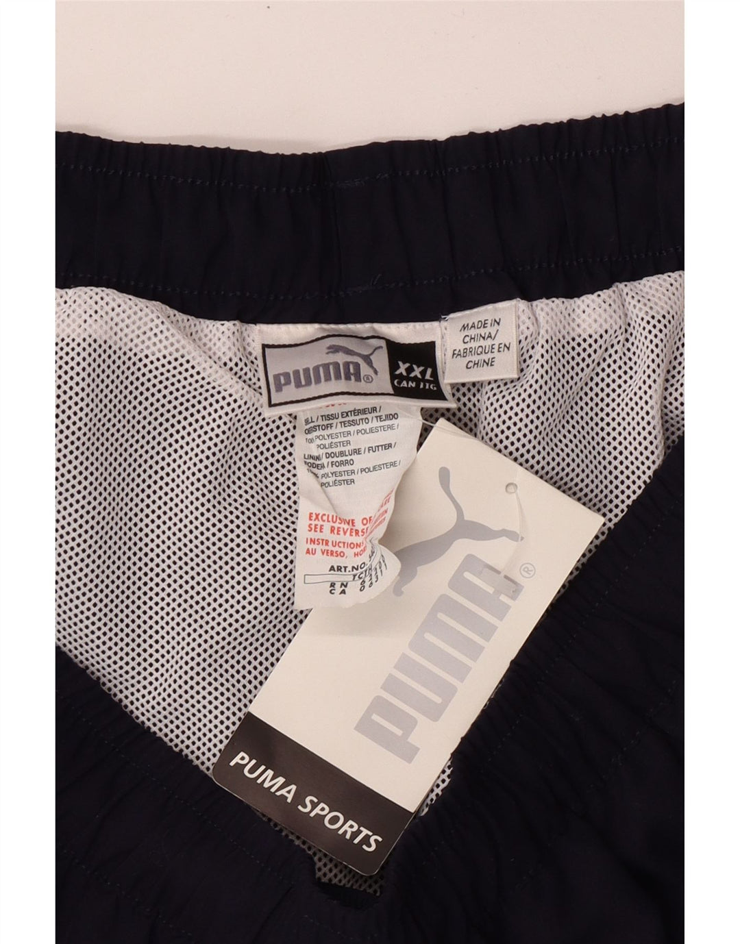 Puma Short de sport pour homme 2XL Bleu marine Polyester