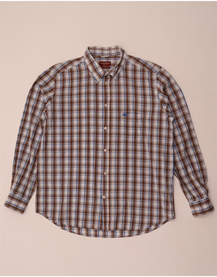CARRERA Chemise Regular Fit XL Marron à Carreaux Homme