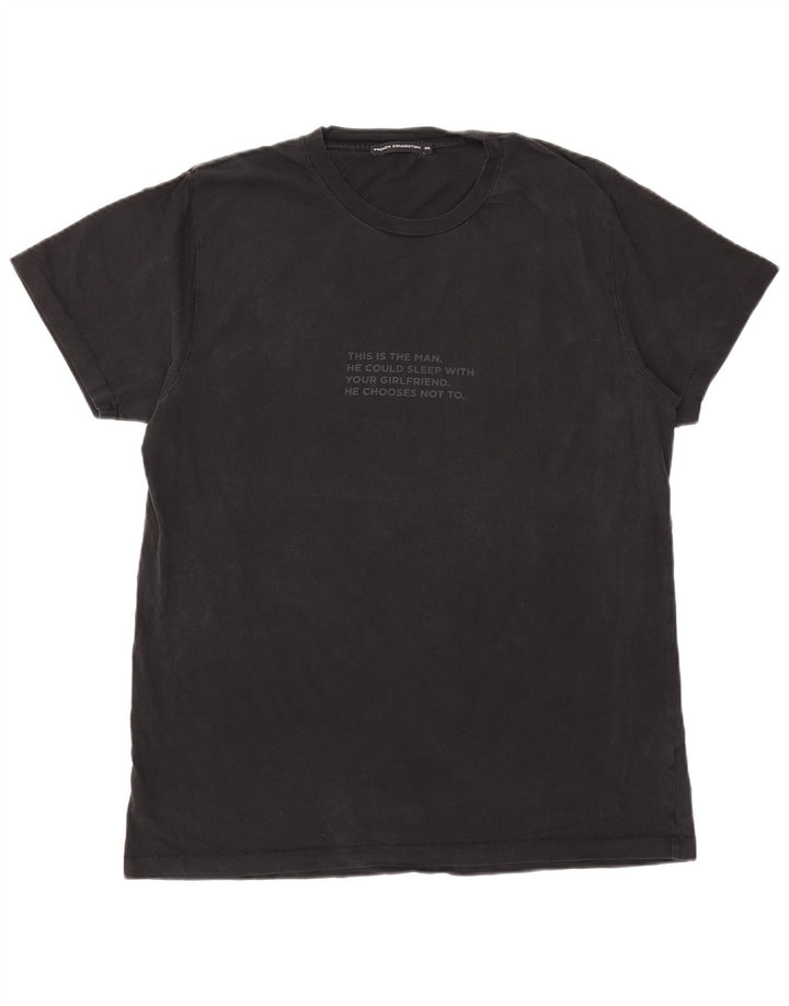 French Connection T-Shirt Graphique Homme Haut 2XL Noir Coton