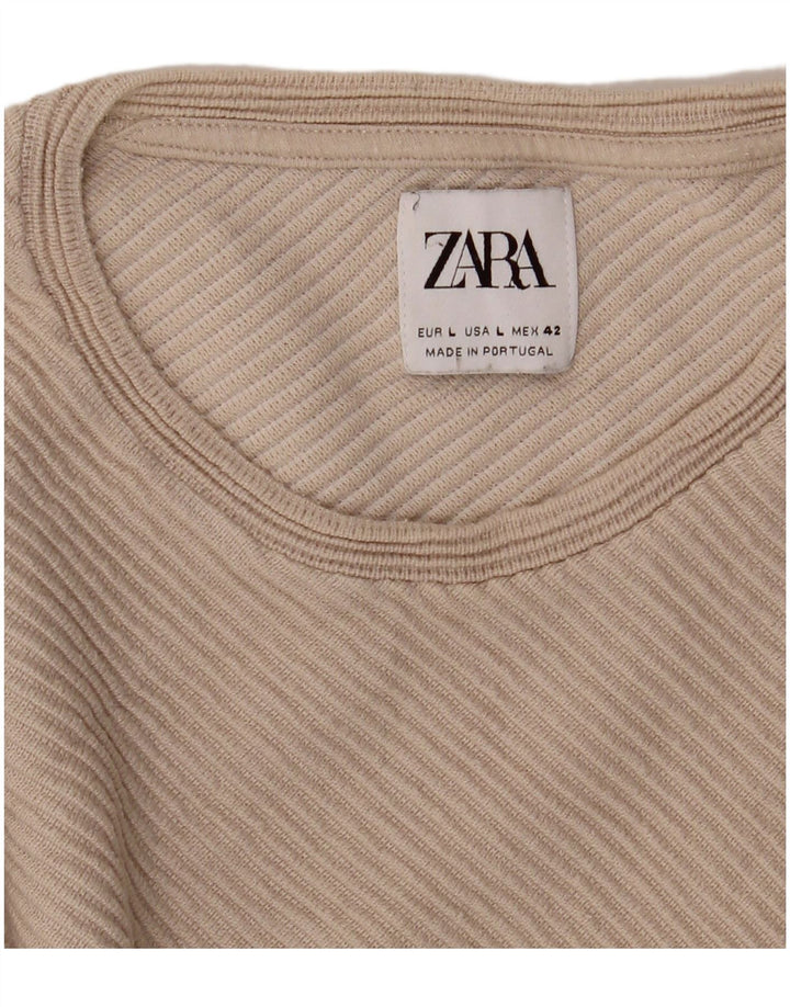 Zara Homme Top Manches Longues Large Beige
