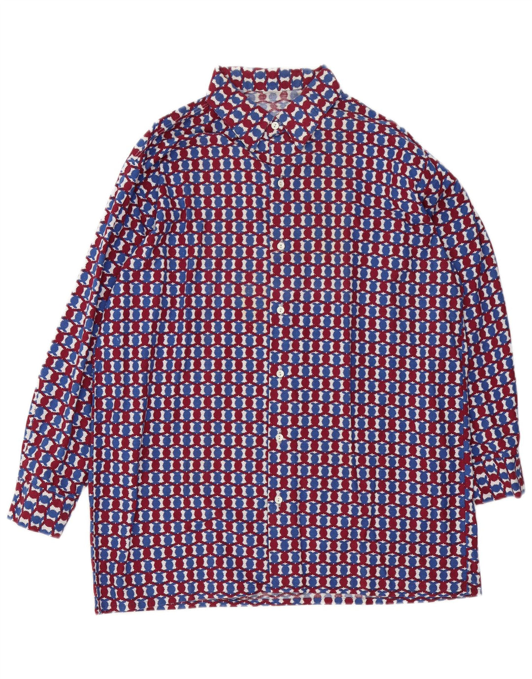 Chemise Homme Vintage Grande Géométrique Multicolore