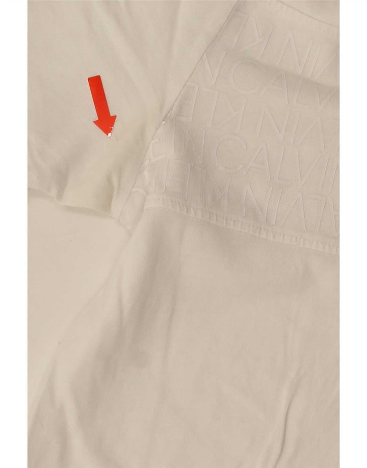 Calvin Klein T-shirt graphique pour hommes, grand, blanc