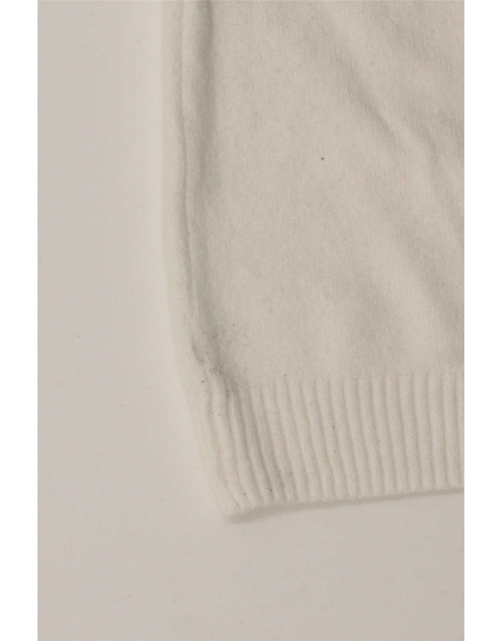Marks & Spencer Pull Cardigan Femme UK 14 Polyester Blanc Moyen