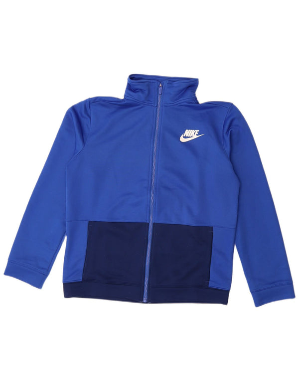 Veste de survêtement Nike pour garçon 13-14 ans XL Bleu Colorblock Polyester