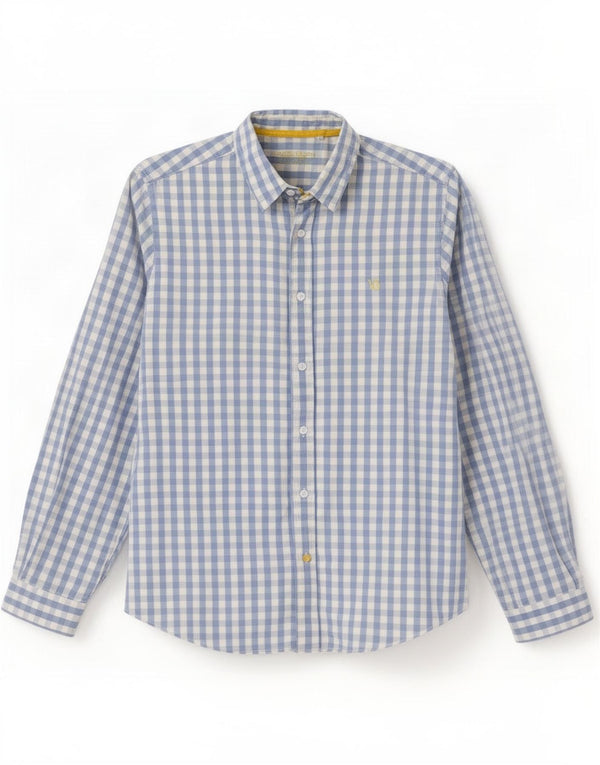 Chemise White Stuff Homme XL Bleu Vichy Coton