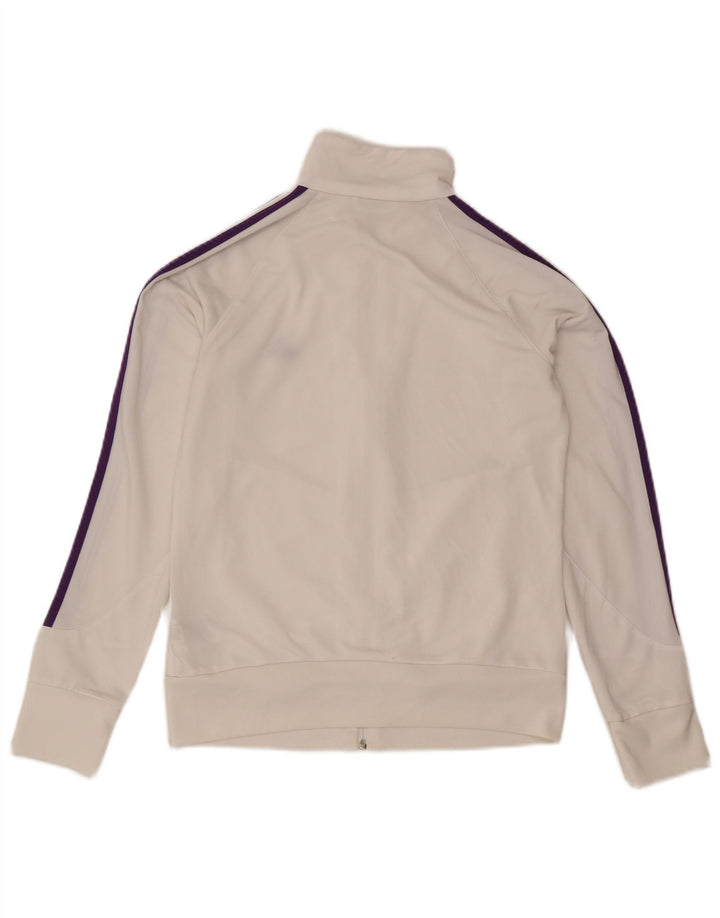 Adidas Veste de survêtement pour femme UK 12/14 Polyester blanc moyen