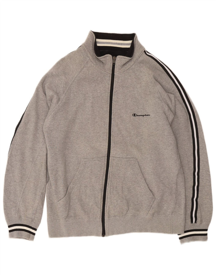 Champion Veste de Survêtement Homme Grand Gris Moucheté Coton