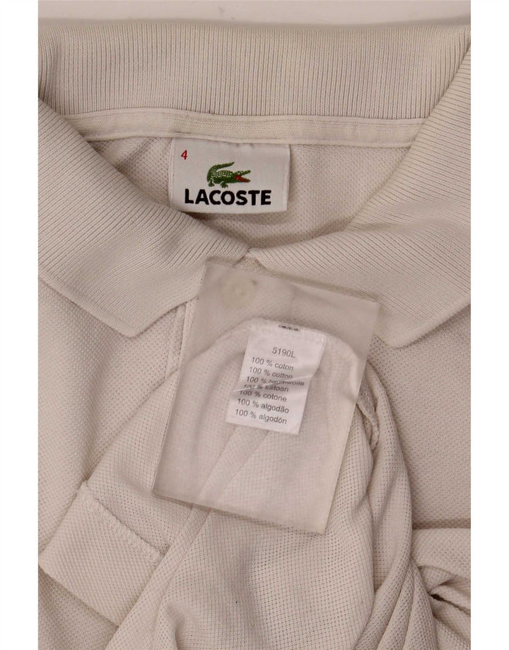 Lacoste Polo Homme Taille 4 Coton Blanc Moyen