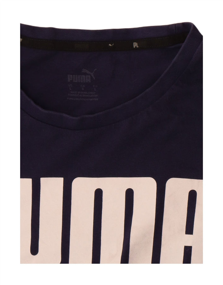 Puma T-shirt graphique pour homme, grand, bleu marine
