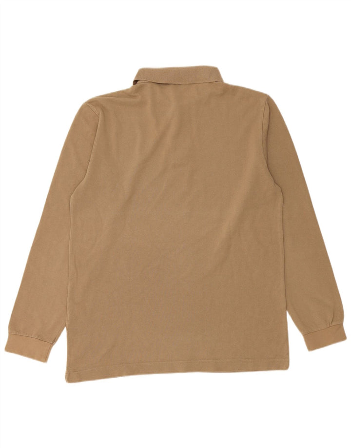 Kappa Polo à Manches Longues Homme Beige Moyen Coton