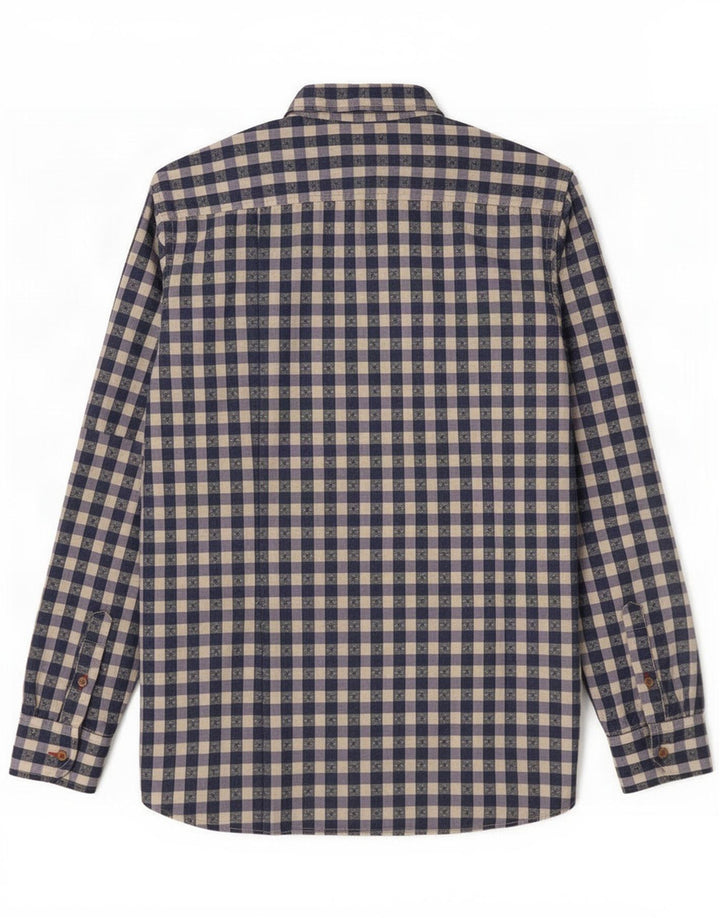 Ted Baker Chemise Homme Taille 4 Grand Violet Vichy Coton