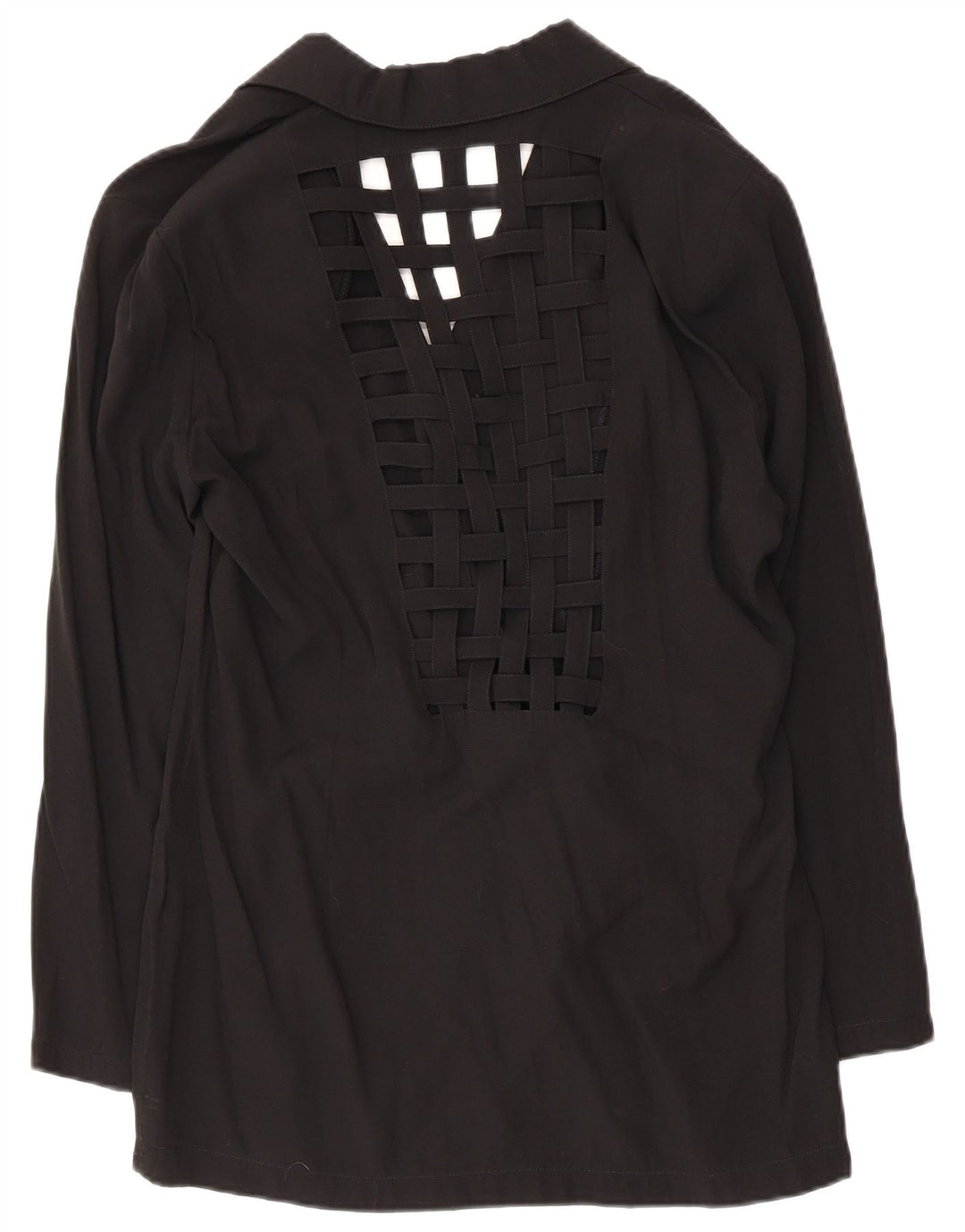 vintage Femme 2 Bouton Blazer Veste UK 14 Moyen Noir