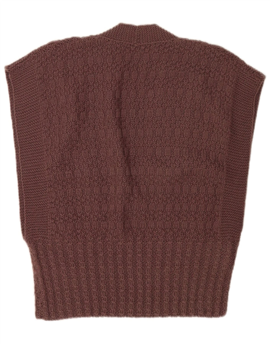 vintage Womens Vest Débardeur UK 10 Petit Brun