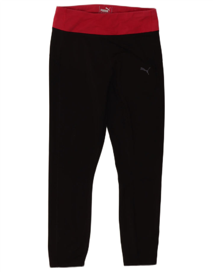 Puma Legging court pour femme UK 8 Small Noir Colorblock Polyester