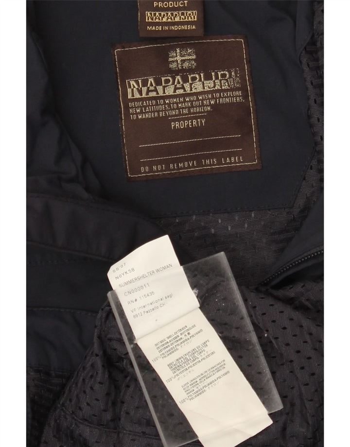 Napapijri Veste de pluie femme UK 12 Medium Navy Blue Polyamide