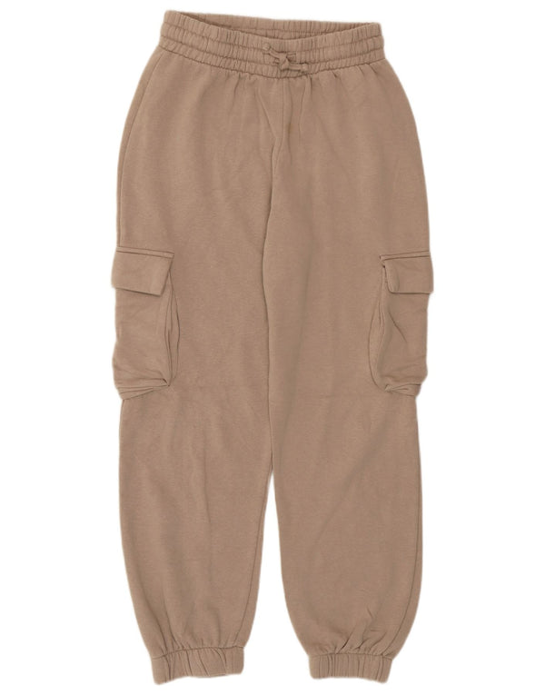 Zara Pantalon de survêtement pour femme Joggers UK 8 Small Beige Cotton