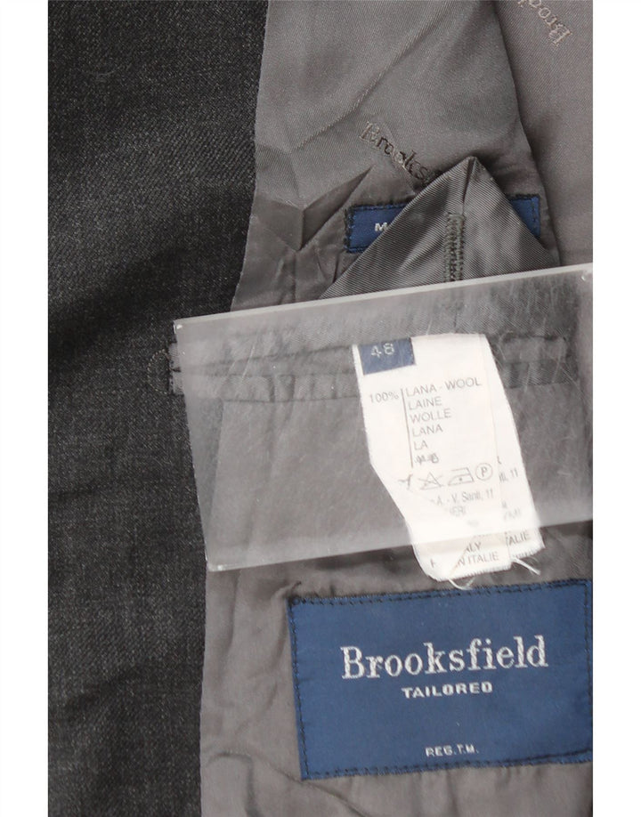 BROOKSFIELD Mens Tailored 3 Button Blazer Jacket IT 48 Medium Grey Wool