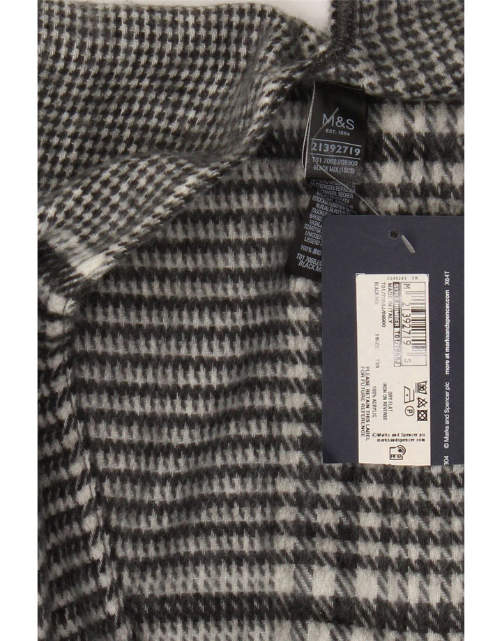 Marks & Spencer Cardigan Cape pour femme Taille unique Pied-de-poule Noir