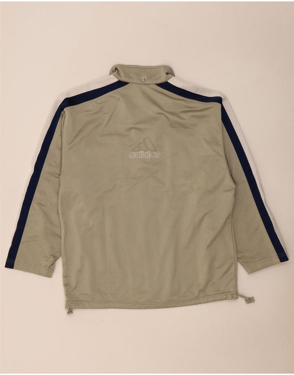 Adidas Veste de survêtement graphique pour homme UK 34/36 Petit Kaki Colorblock