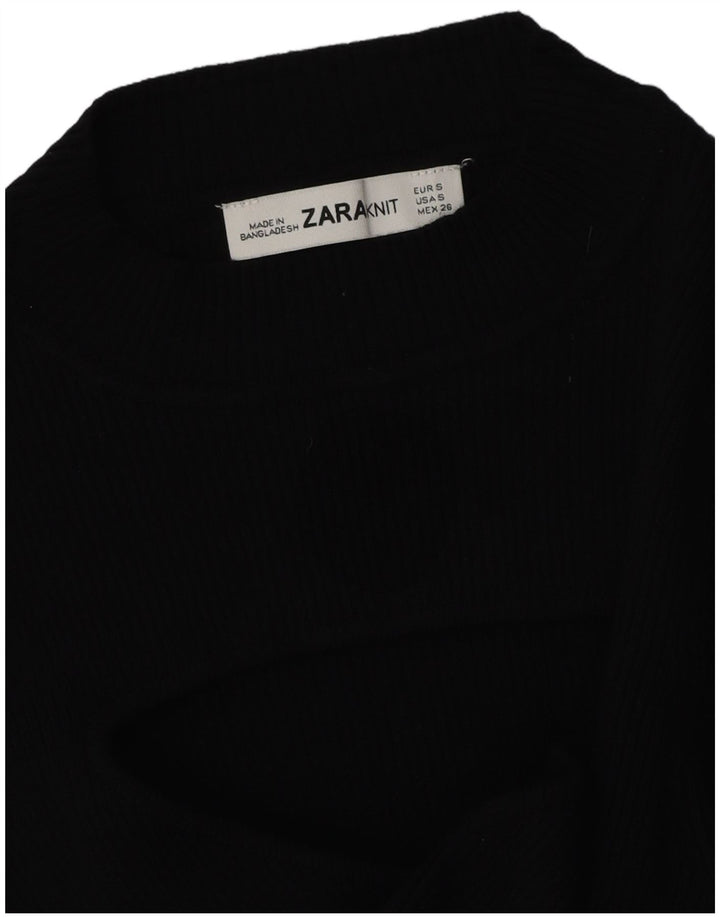Zara Pull ras du cou pour femme UK 10 Petit Noir